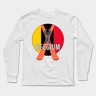 Cool Ski Flag of Belgium Long Sleeve T-Shirt